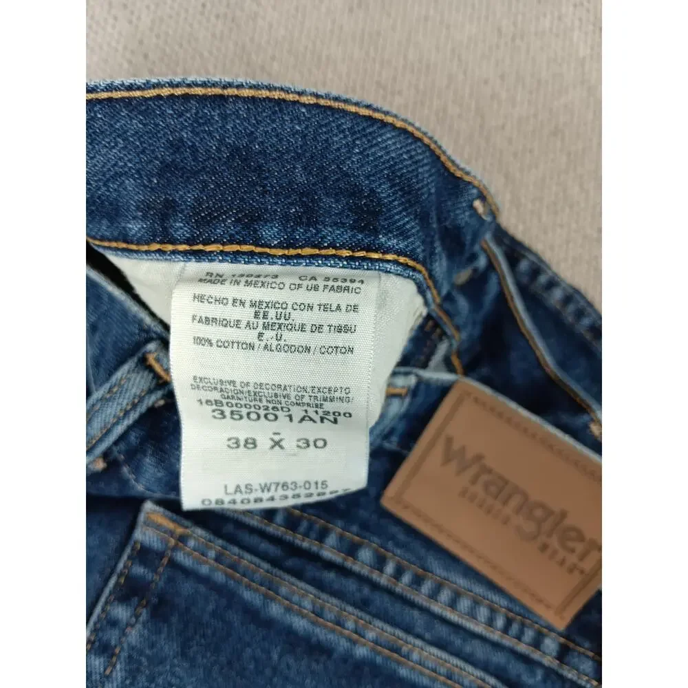 Wrangler‎ Rugged Wear Jeans Mens 36X30 Dark Blue Relaxed Straight Work Casual
